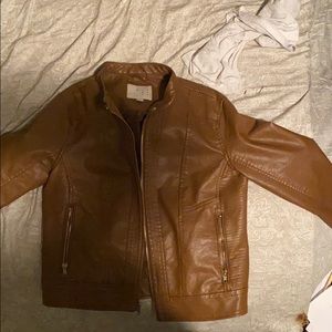 Brown Leather Jacket size M worn once